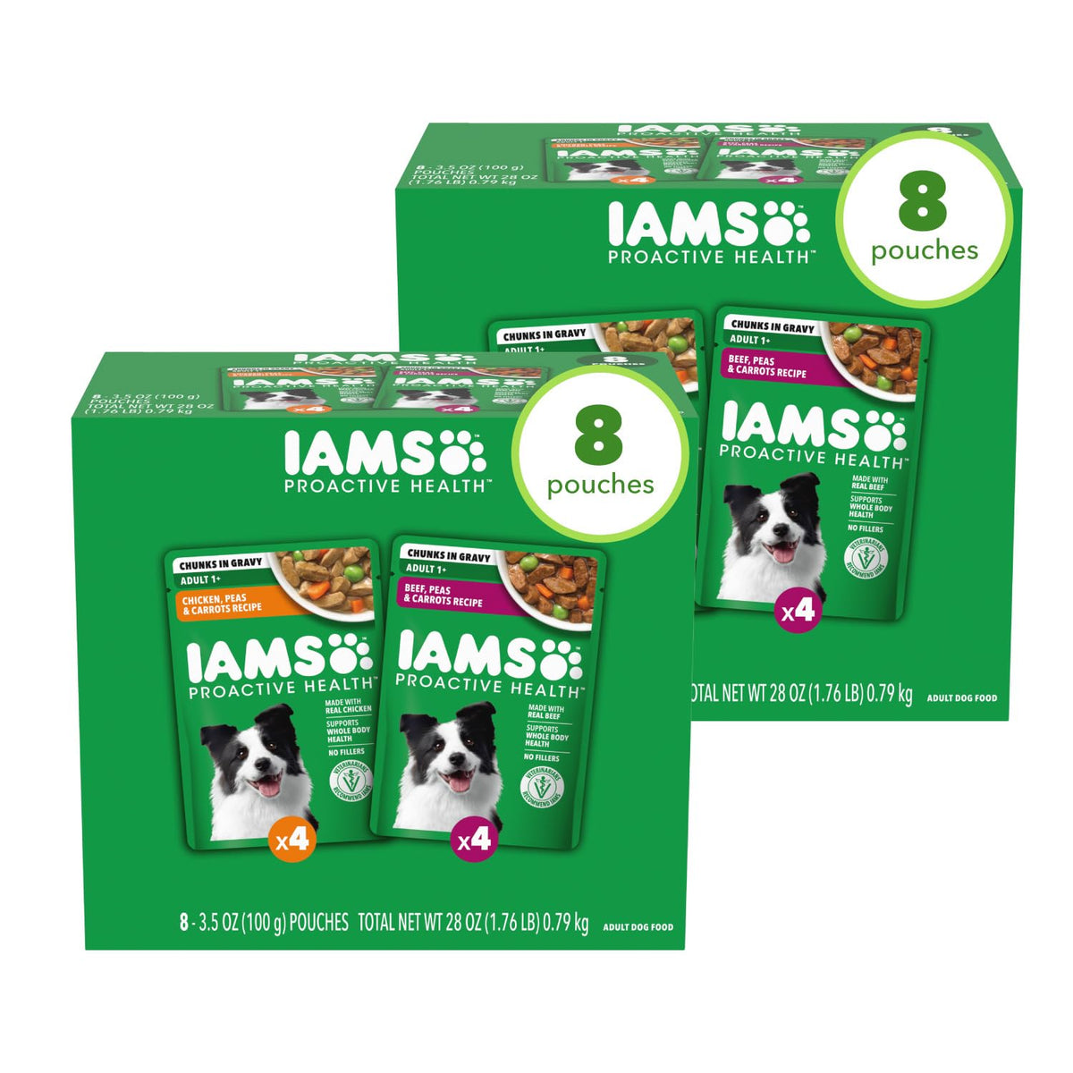 IAMS Proactive Health — nourriture humide pour chien adulte au poulet, soutient des muscles forts.