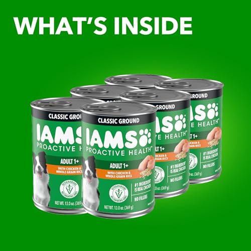 IAMS Proactive Health – morceaux de poulet en sauce, texture appétissante pour chien.