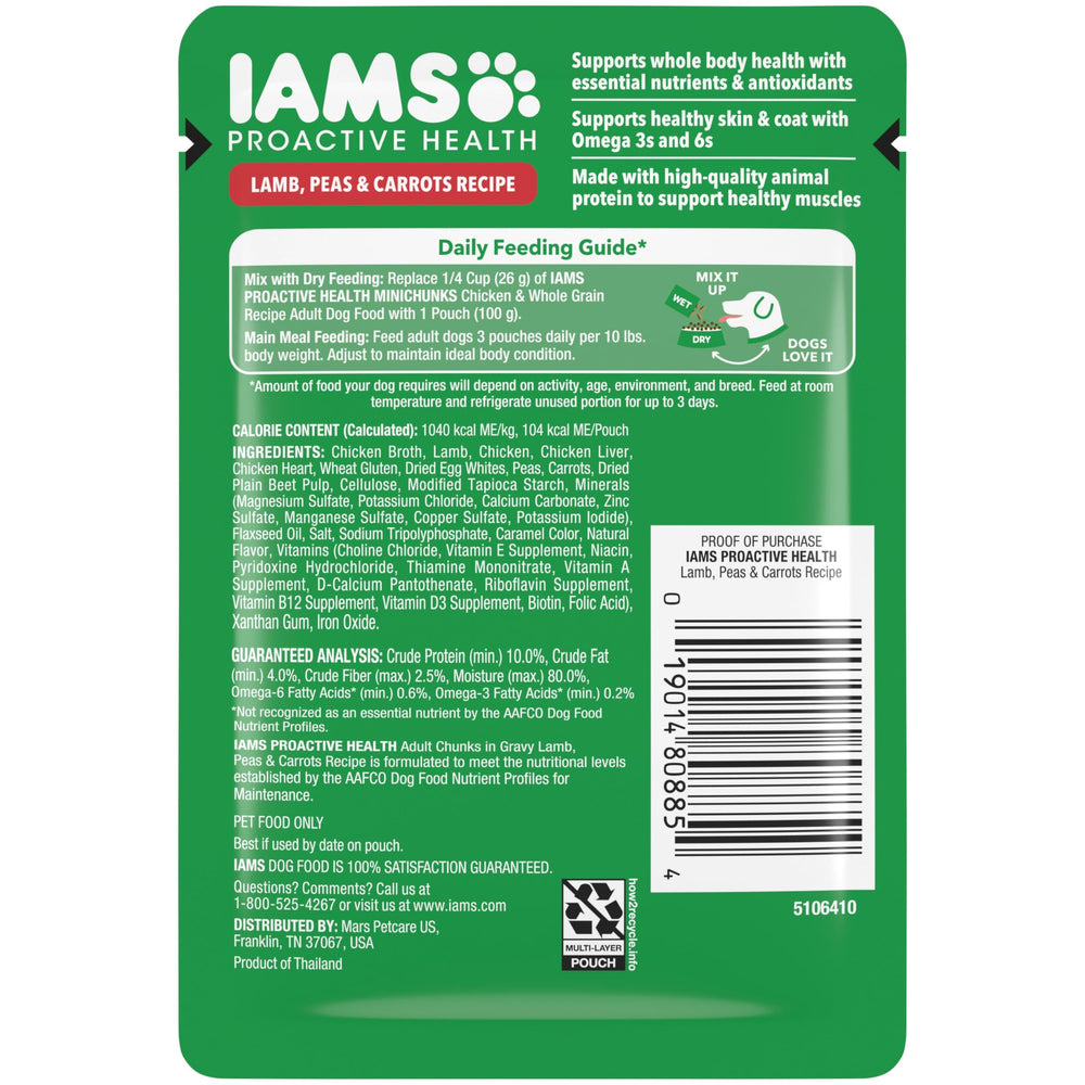 Option versatile pour chiens adultes, aliments humides IAMS Proactive Health.