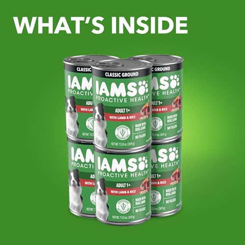 Assiette de pâté d'agneau et riz IAMS Proactive Health pour chien adulte