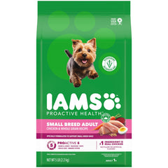 IAMS Proactive Health Petite Race – croquettes au poulet pour digestion saine.