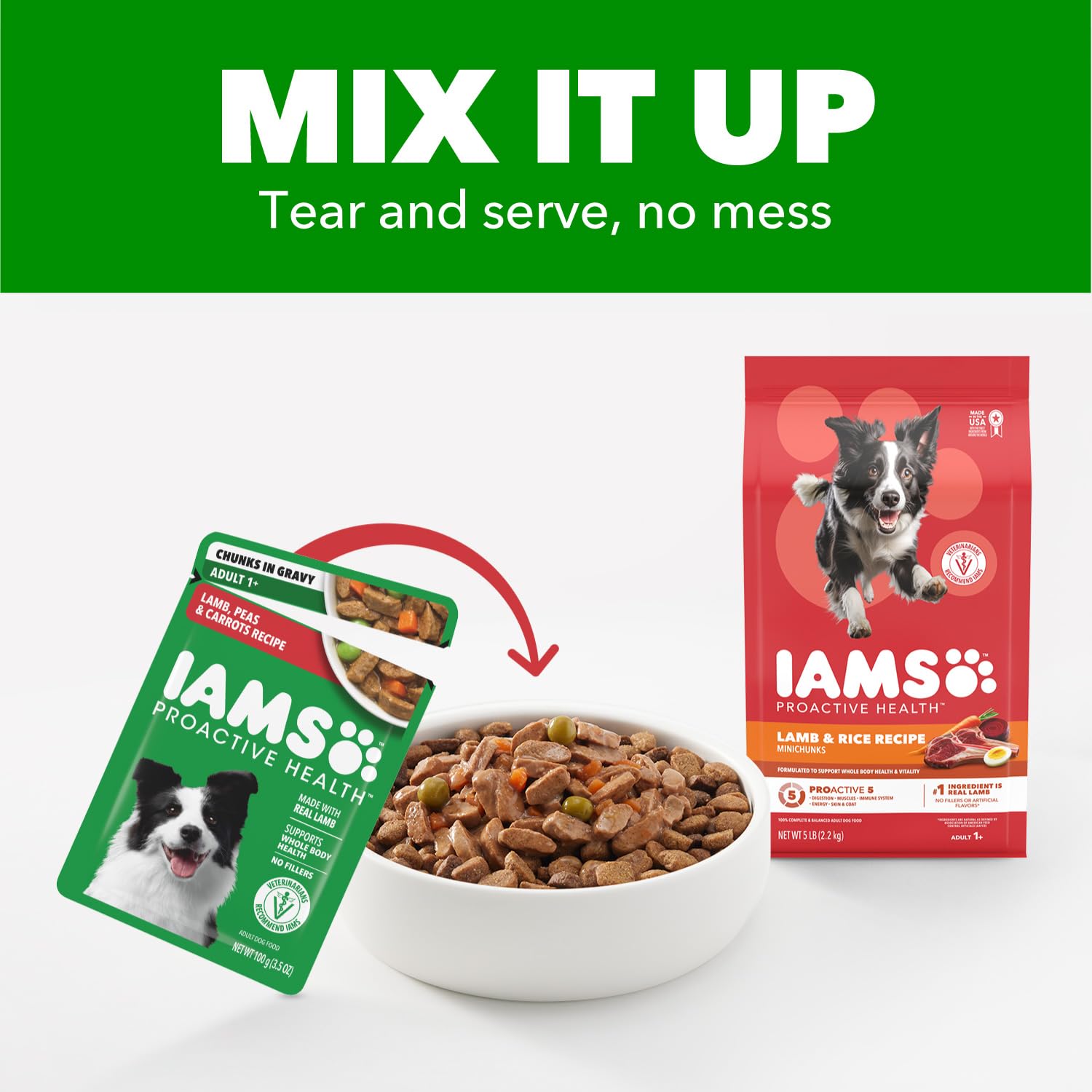 Repas humide complet pour chien adulte, IAMS Proactive Health.