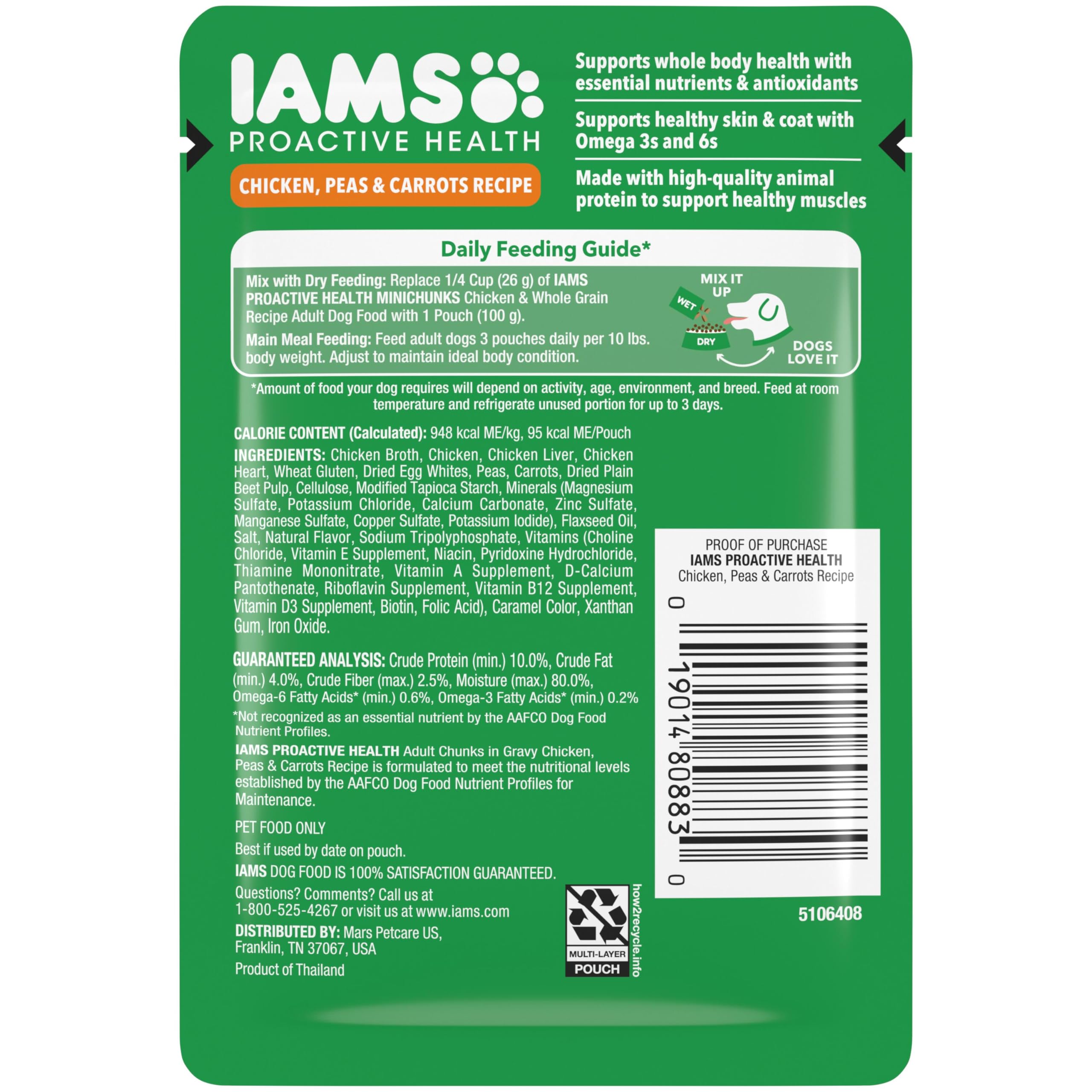 Sachet de 3,5 oz, portion pratique pour 16 repas.
