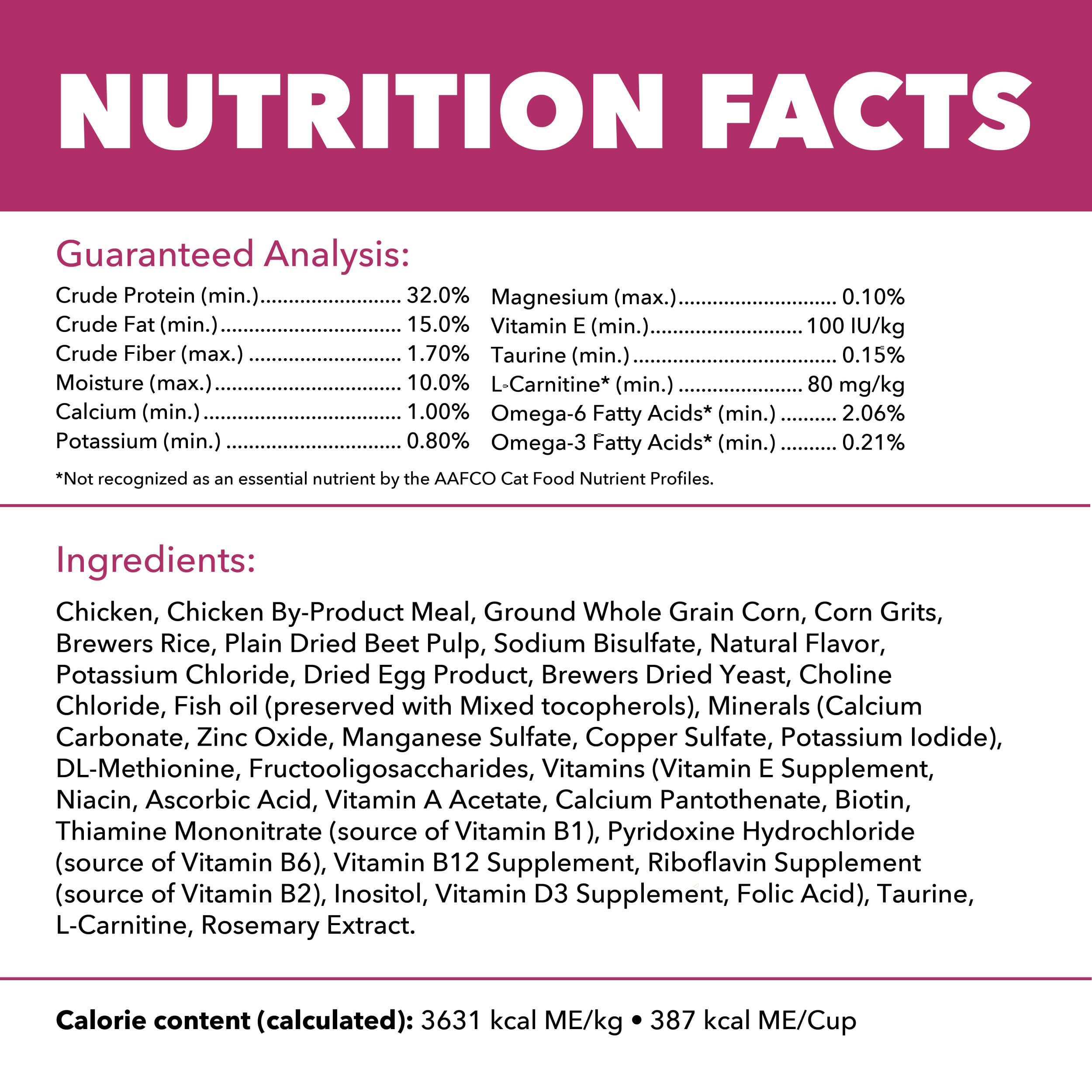 IAMS Proactive Health sans additifs artificiels, ingrédients naturels garantis.