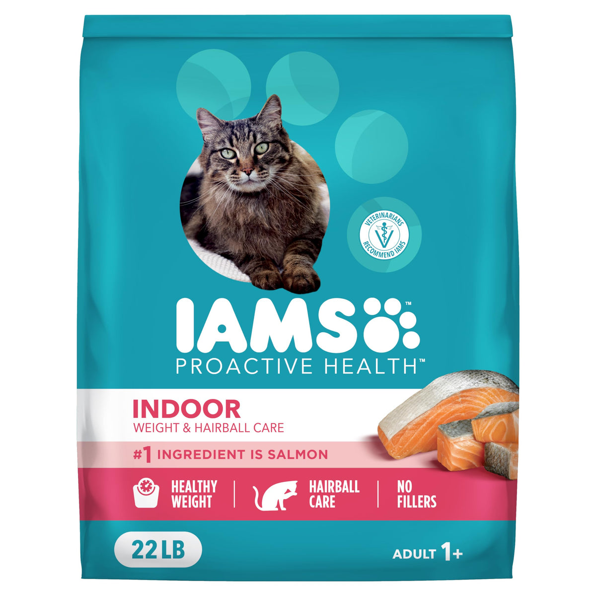 IAMS Proactive Health croquettes sèches pour chat d’intérieur, sac pratique.