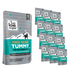 I AND LOVE AND YOU Feed Meow Tummy thon citrouille – bouchées savoureuses soutenant la digestion.