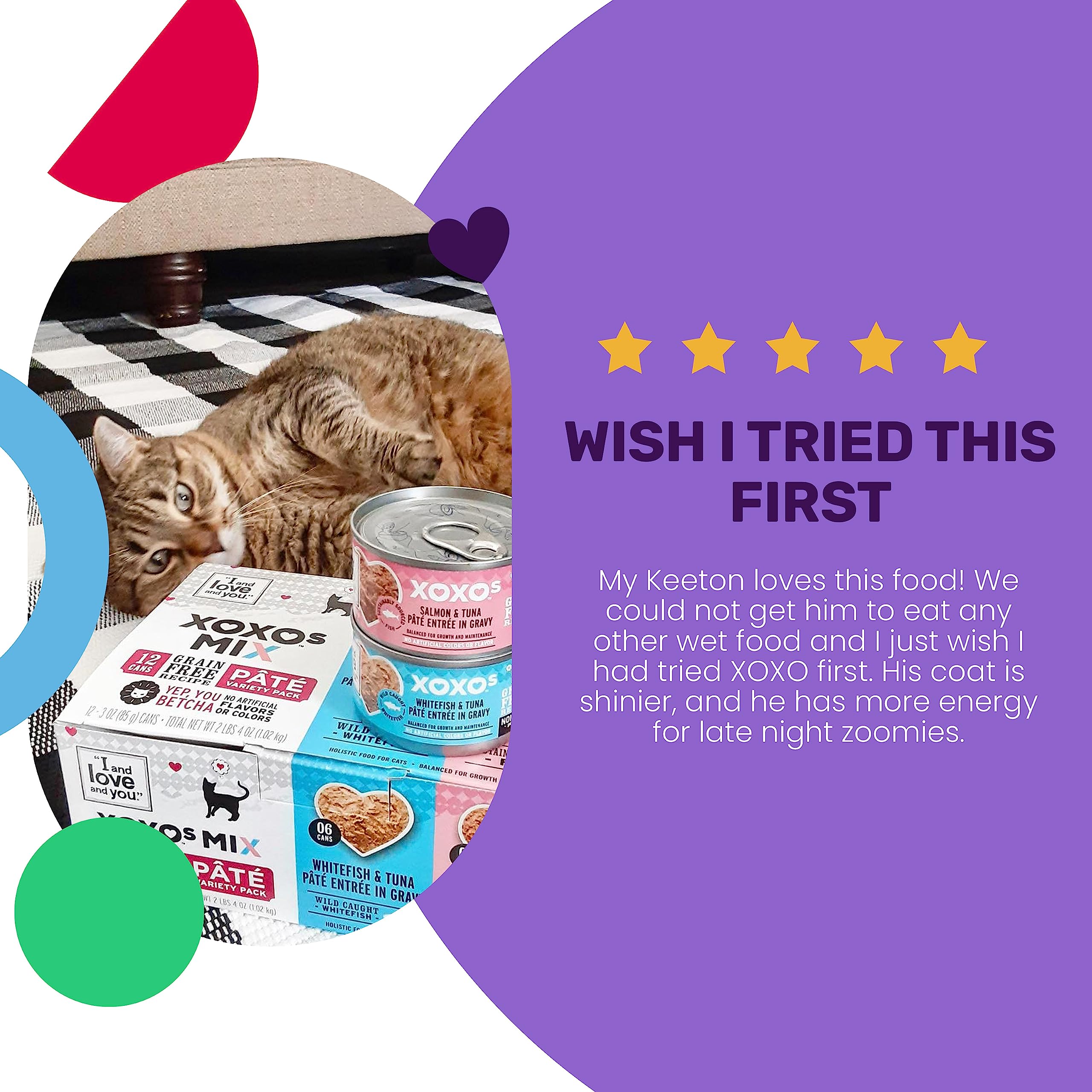Pâté sans conservateurs artificiels I&Love&You XOXOs, option variée pour chat