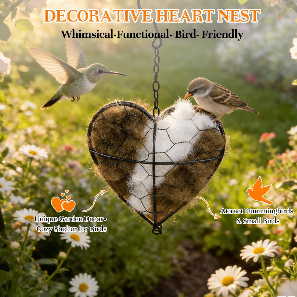 Iaolose habitat-jardin-coeur : refuge charmant pour la faune ailée.