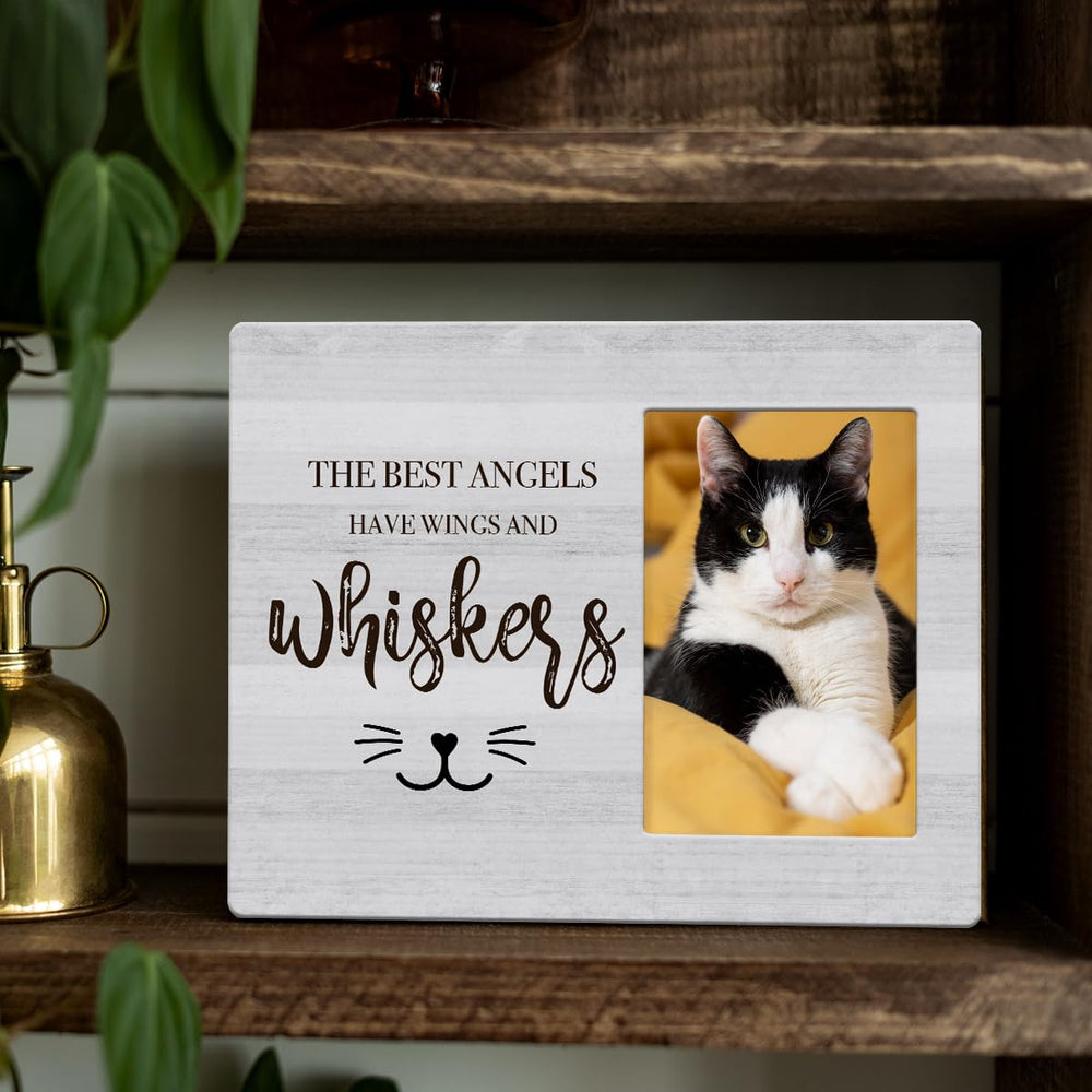 Cadre en bois rustique IAXIC – mémorial chat pour salon chaleureux.