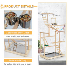 Ibnotuiy perchoir-accessoires-balles-cuves offre des jouets intégrés pour varier les stimuli.