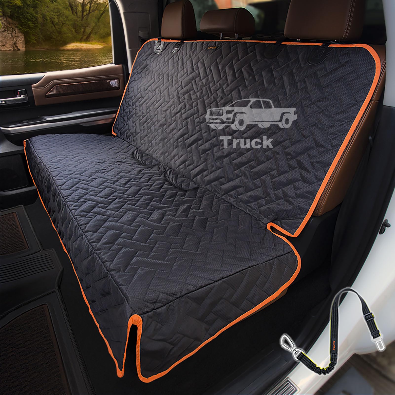 iBuddy couverture-arriere-camion imperméable, protège chiens et passagers.