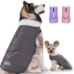 Manteau d'hiver iBuddy XL avec velcro imperméable pour chiens robustes.