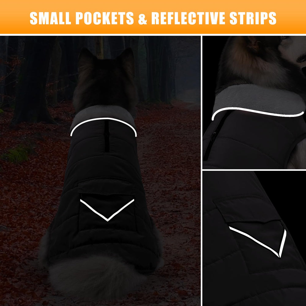 Puffer iBuddy pour chien avec ouverture pour harnais pratique.
