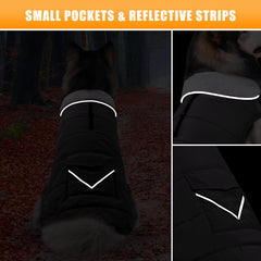 Puffer iBuddy pour chien avec ouverture pour harnais pratique.