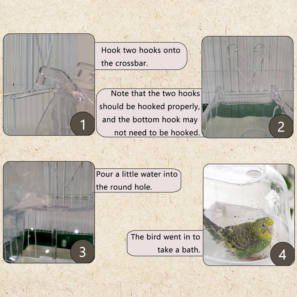 IBWell-bain-petits-oiseaux-usage: pratique pour le bain régulier.
