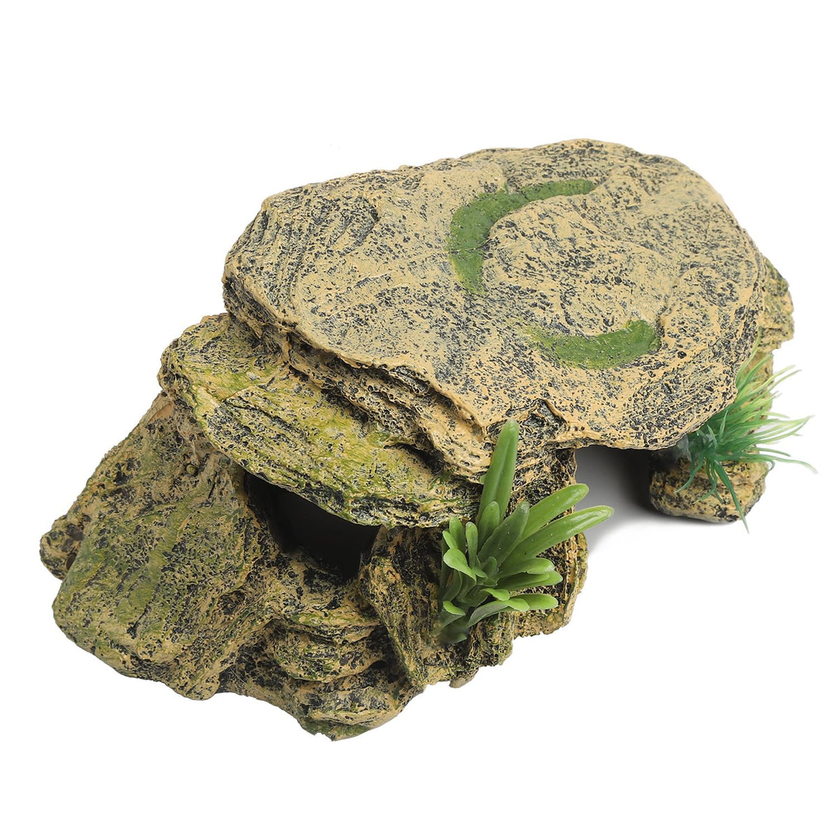 IBWell cachette-leopard-gecko-roche-artificielle pour camouflage et repos naturel.