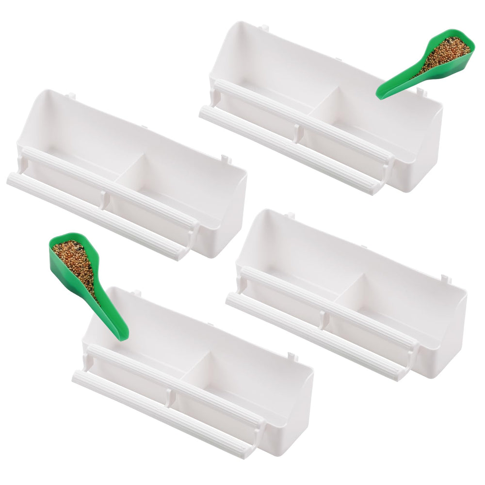 IBWell distributeur cage oiseau 4-pack, pratique pour alimentation quotidienne