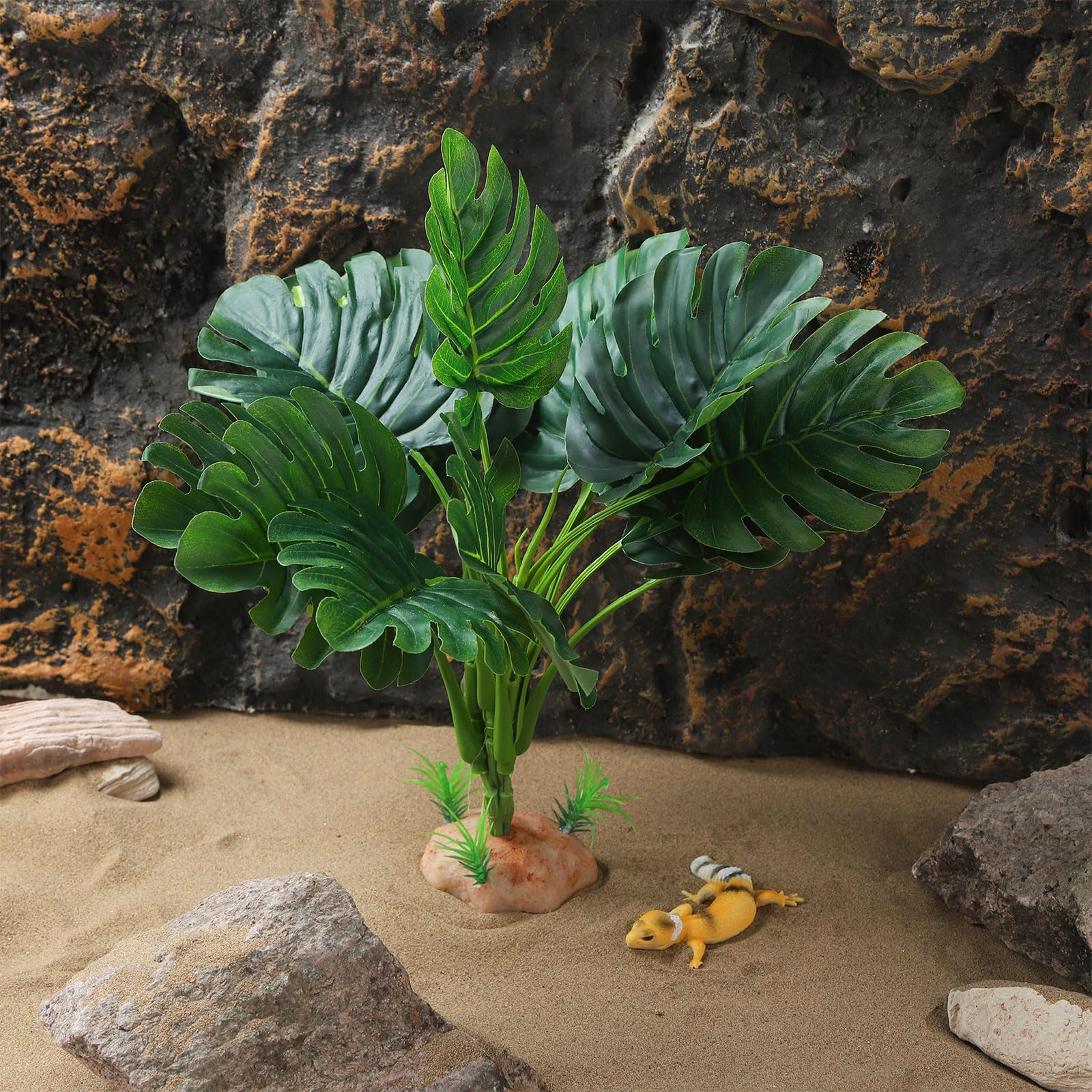 IBWell plante artificielle pour cachette crée des zones d'ombre pour reptiles.