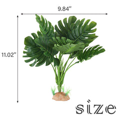 IBWell plante monstera artificielle pour terrarium améliore cachette et esthétique.