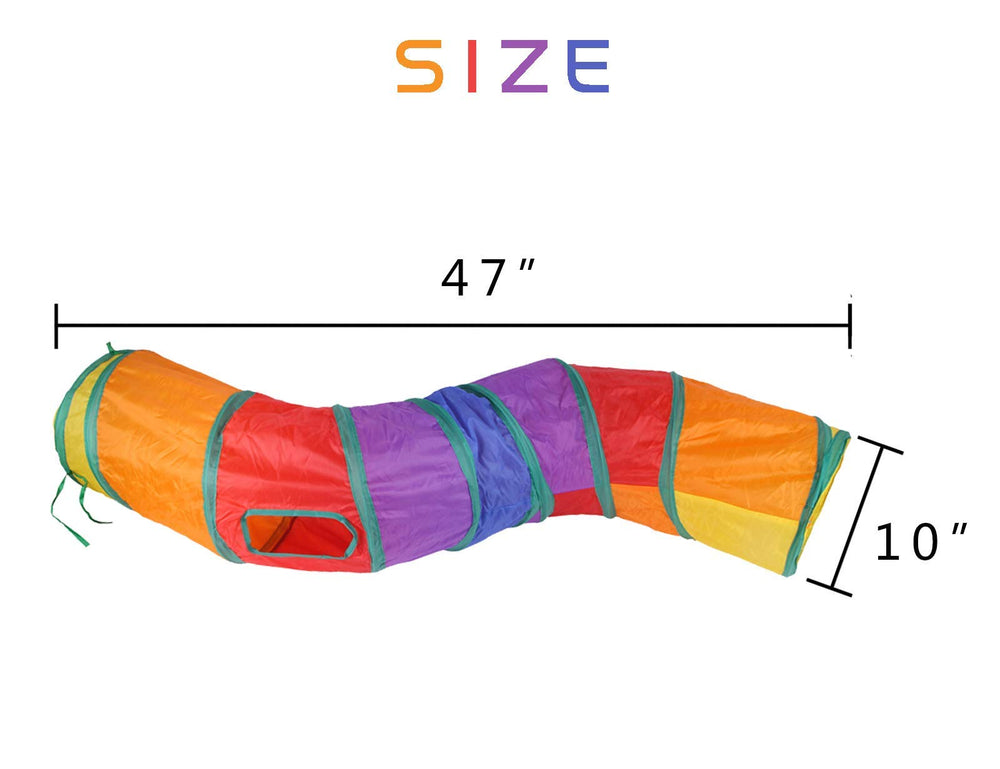 iCAGY Tunnel animaux petits, pliable et léger pour le rangement.