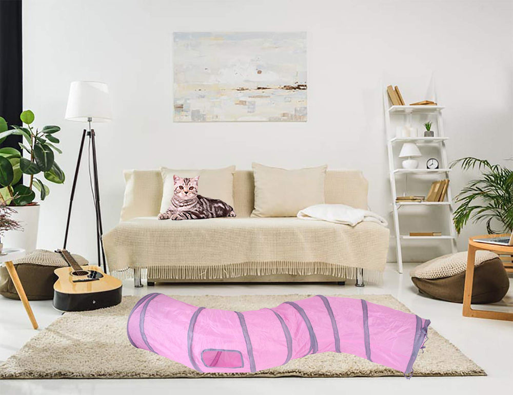 iCAGY tunnel-chat-interieur-interactif: jeu intérieur stimulant pour chats et chatons.