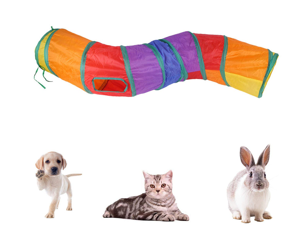 iCAGY Tunnel lapin arc-en-ciel, favorise l'activité ludique et le repos.