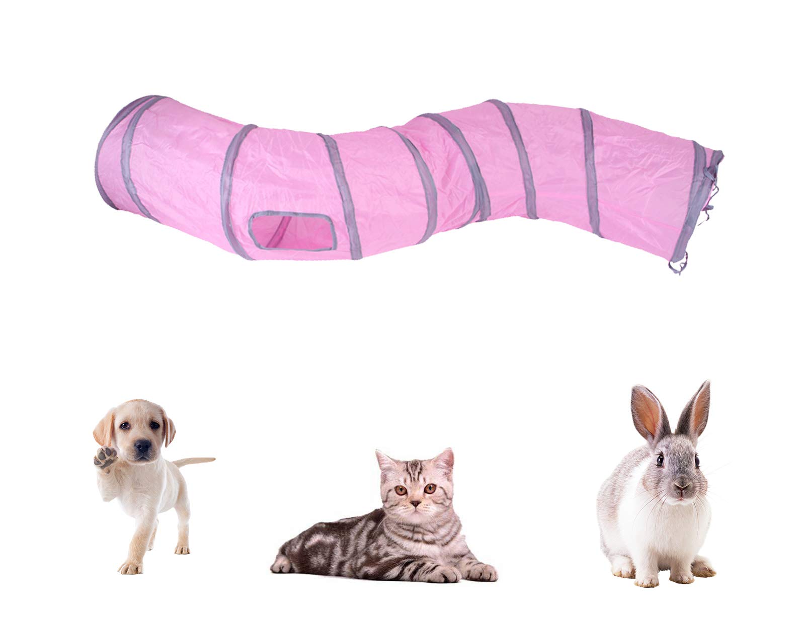 iCAGY tunnel-lapins-dedans-jeu: tunnel polyvalent pour lapins, divertissement sûr.
