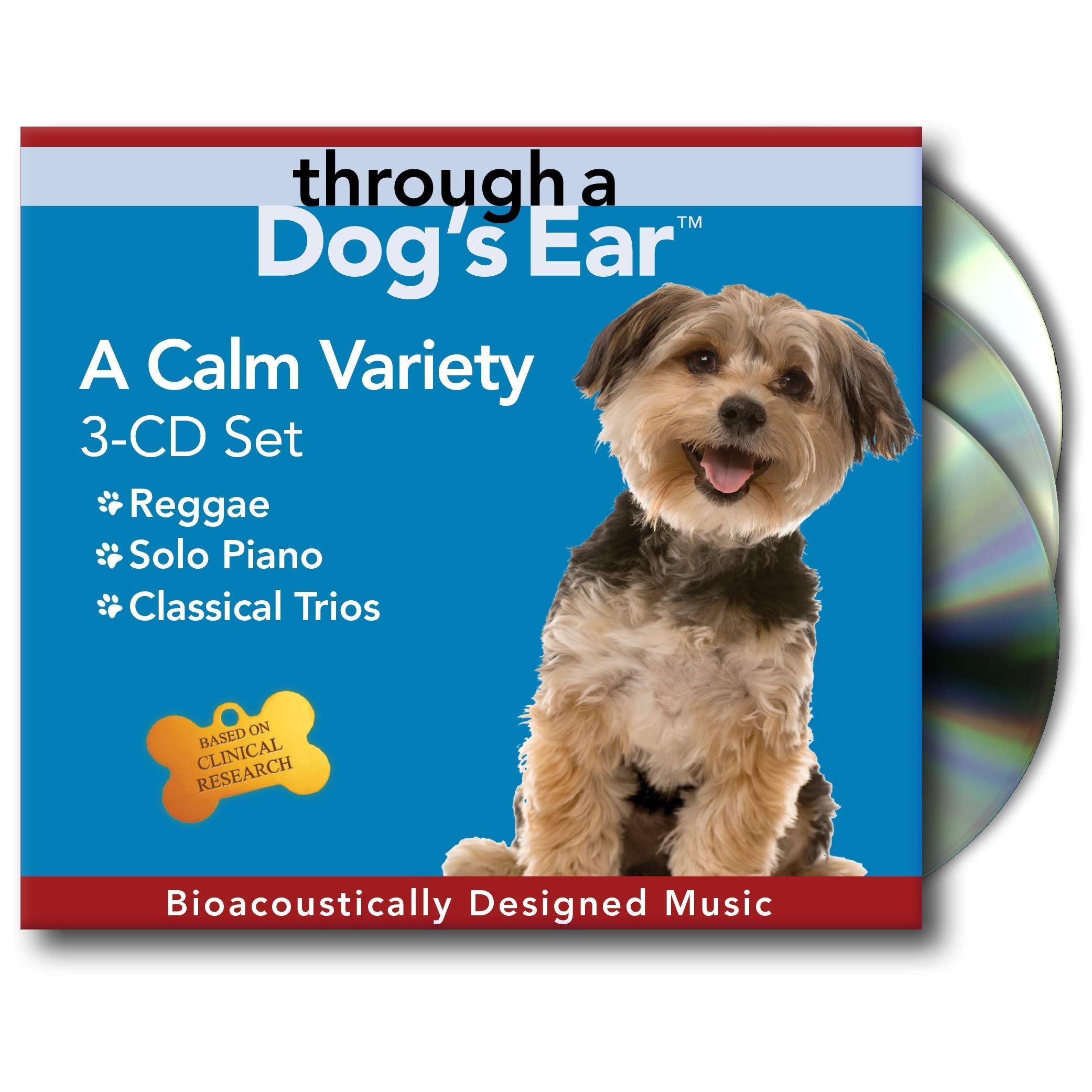 iCalmPet – Boîte 3CD prête à apaiser les chiens à la maison.