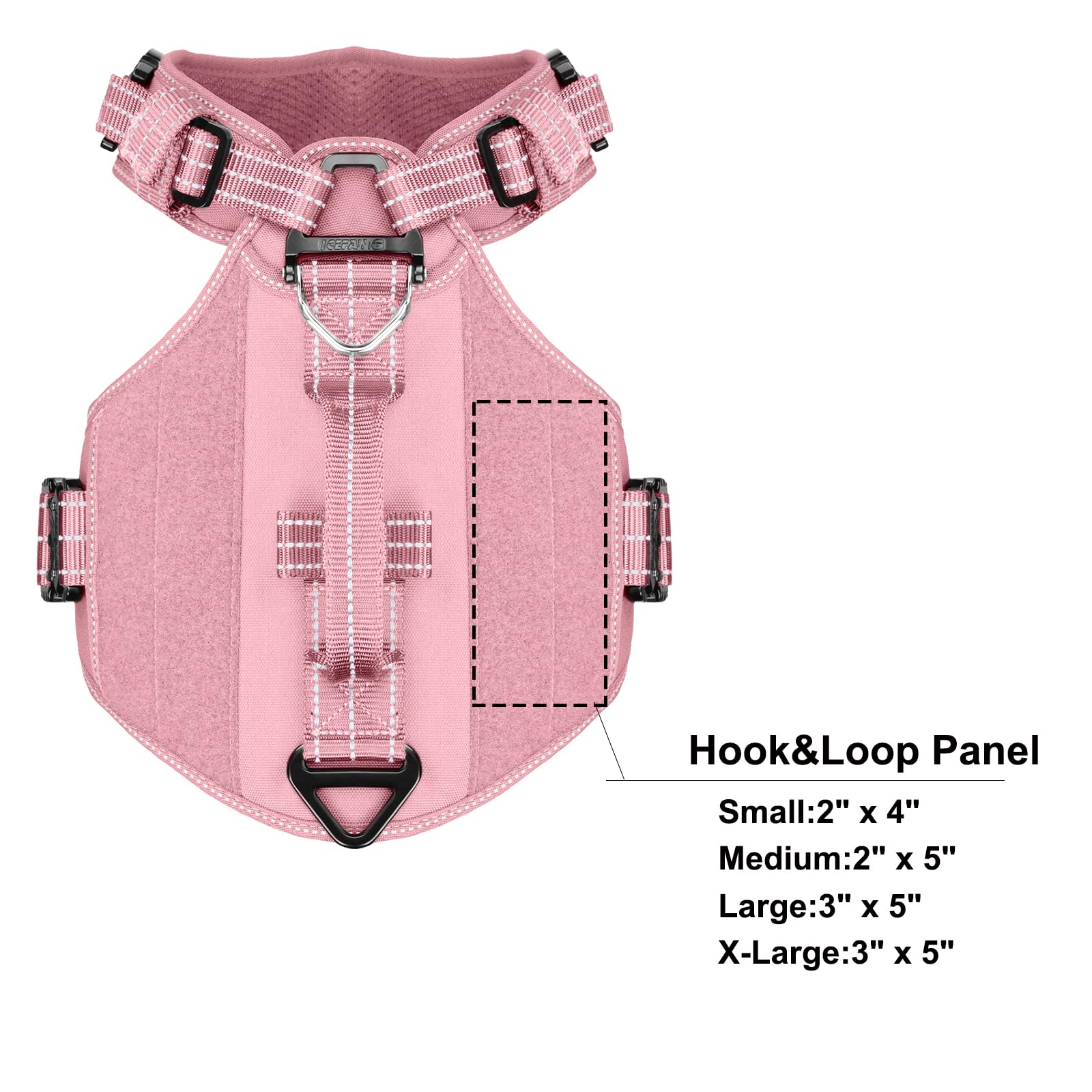 GN8 ICEFANG, boucles métalliques rose, sécurité renforcée lors des sorties.