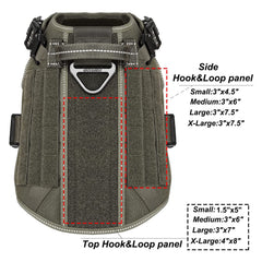 ICEFANG harnais chien tactique, vue boucles, durabilité et ajustement sûr.