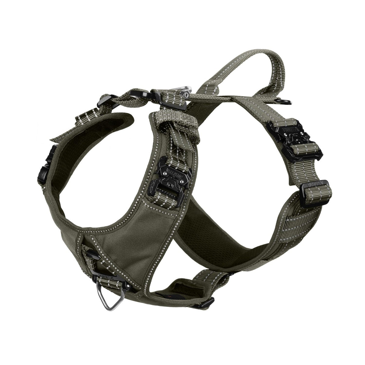 Harnais ICEFANG X-Large avec 4 boucles métal pour une sécurité renforcée lors des promenades.