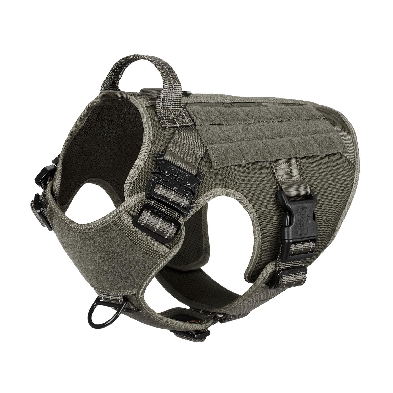 ICEFANG harnais tactique pour chien XXL avec boucles métal, sécurité renforcée lors des promenades.