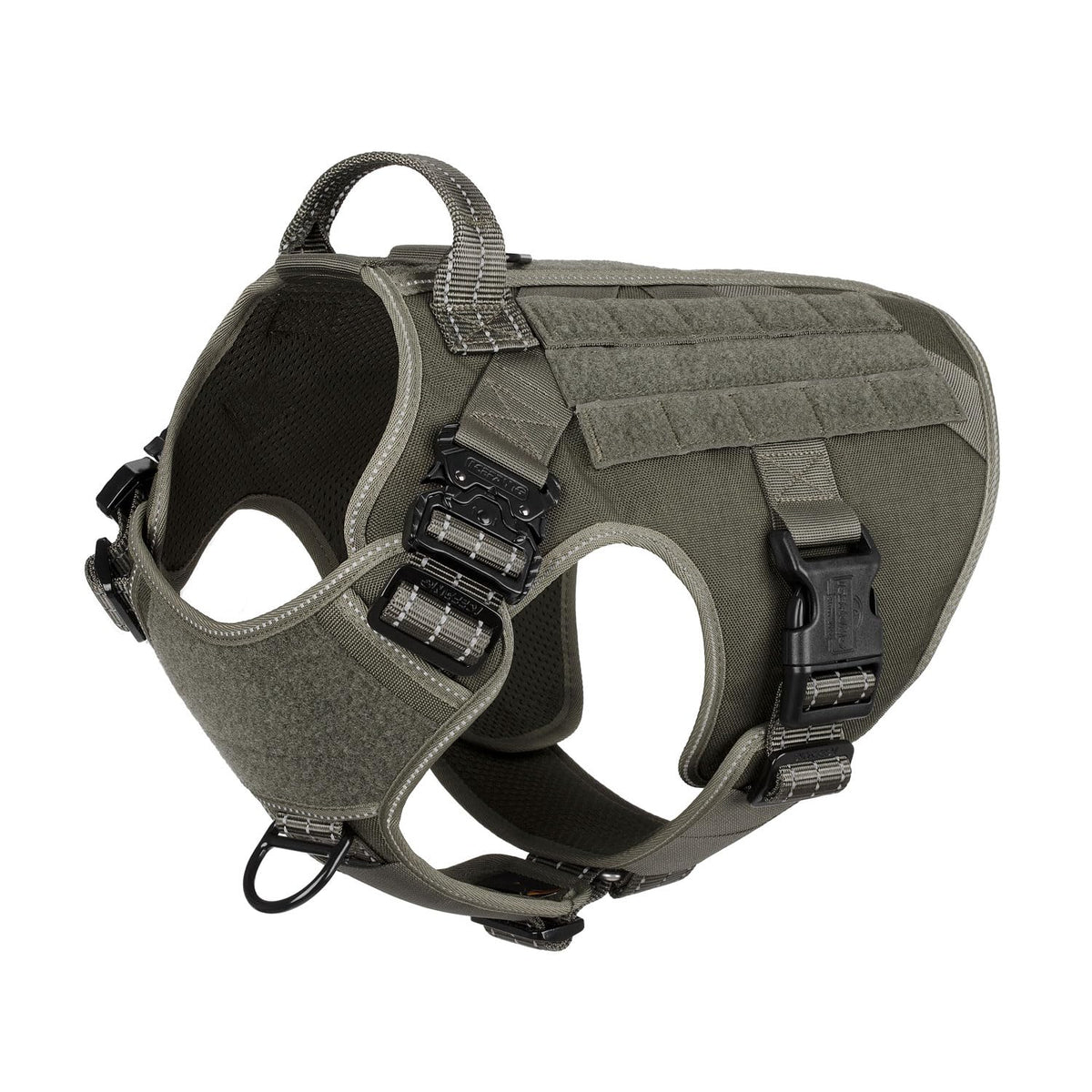 ICEFANG harnais tactique pour chien XXL avec boucles métal, sécurité renforcée lors des promenades.