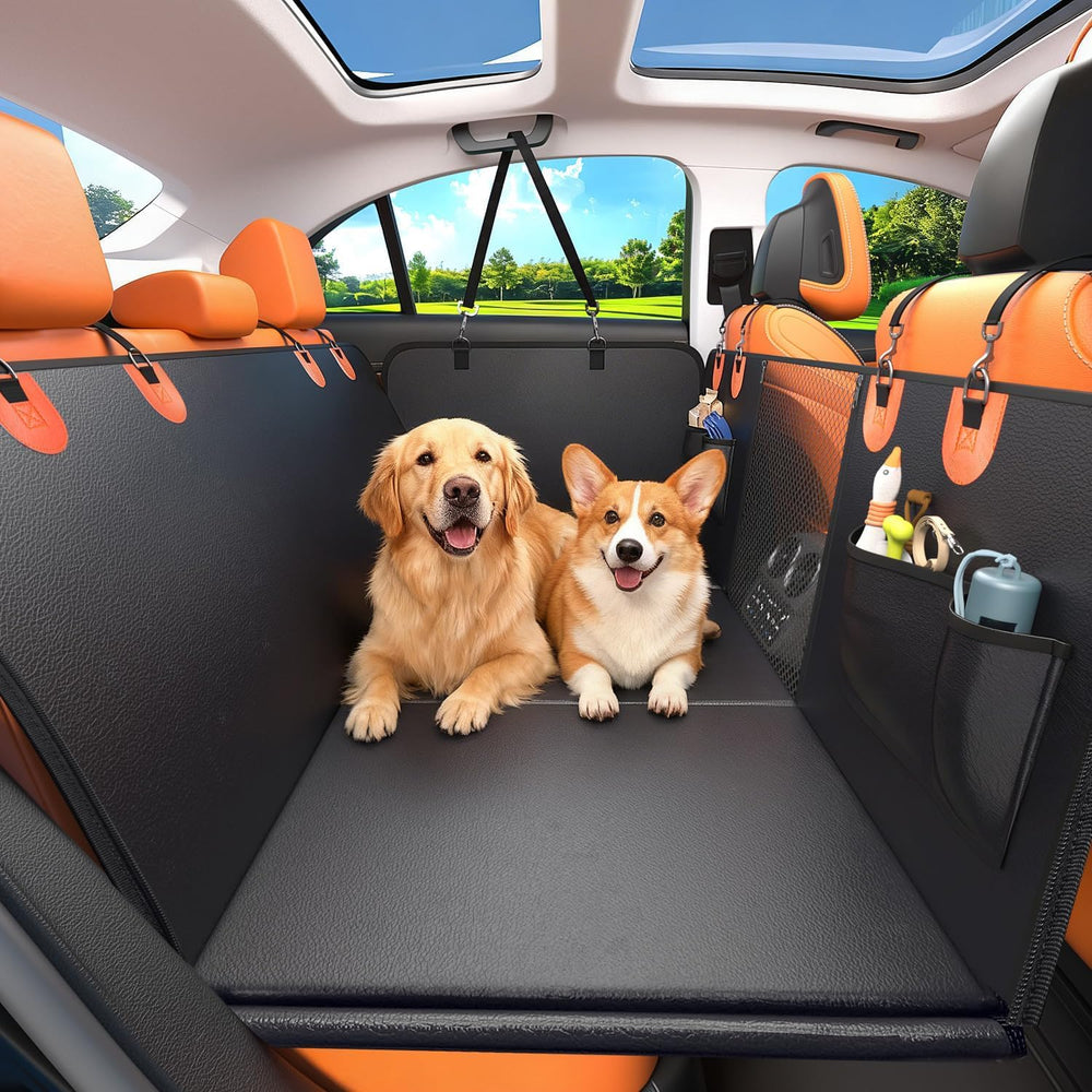 IceFun hamac chien arrière voiture avec pont rigide pour plus d'espace.