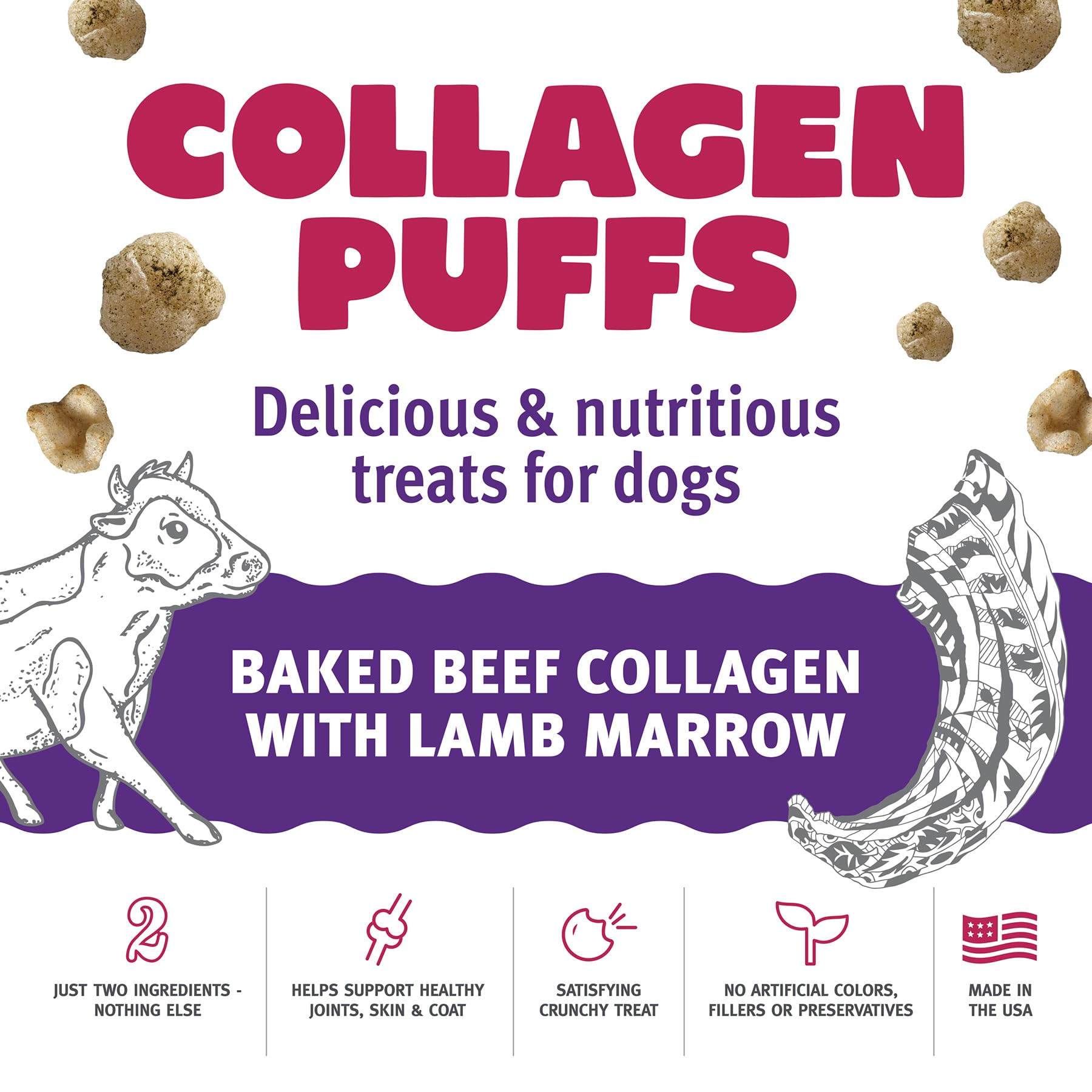 Emballage pratique des Collagen Puffs pour un snack facile à transporter