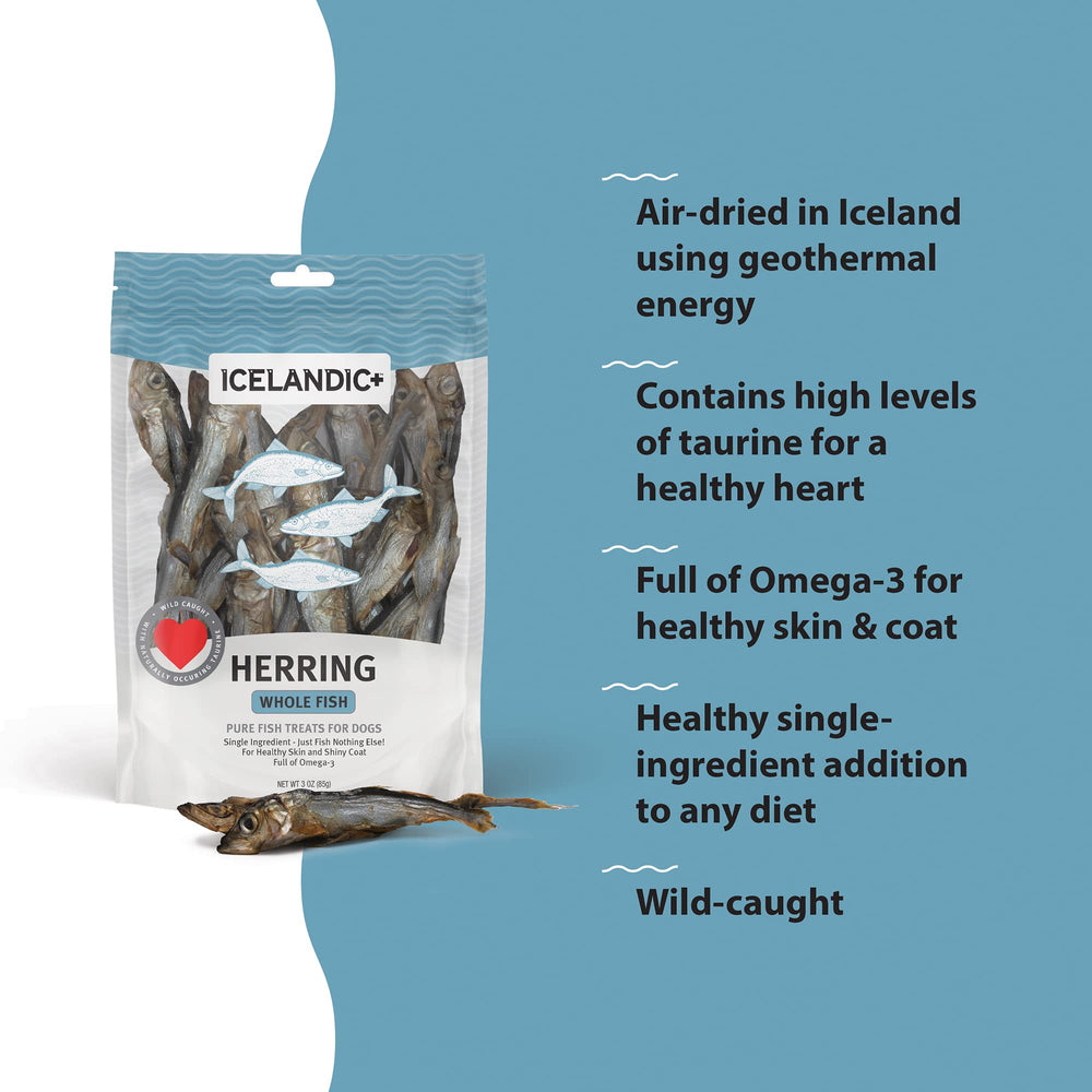 Icelandic+ ingrédient unique, hareng pur sans additifs.