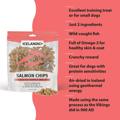 Icelandic+ Mini Fish Chips saumon, deux ingrédients seuls, faciles à digérer.