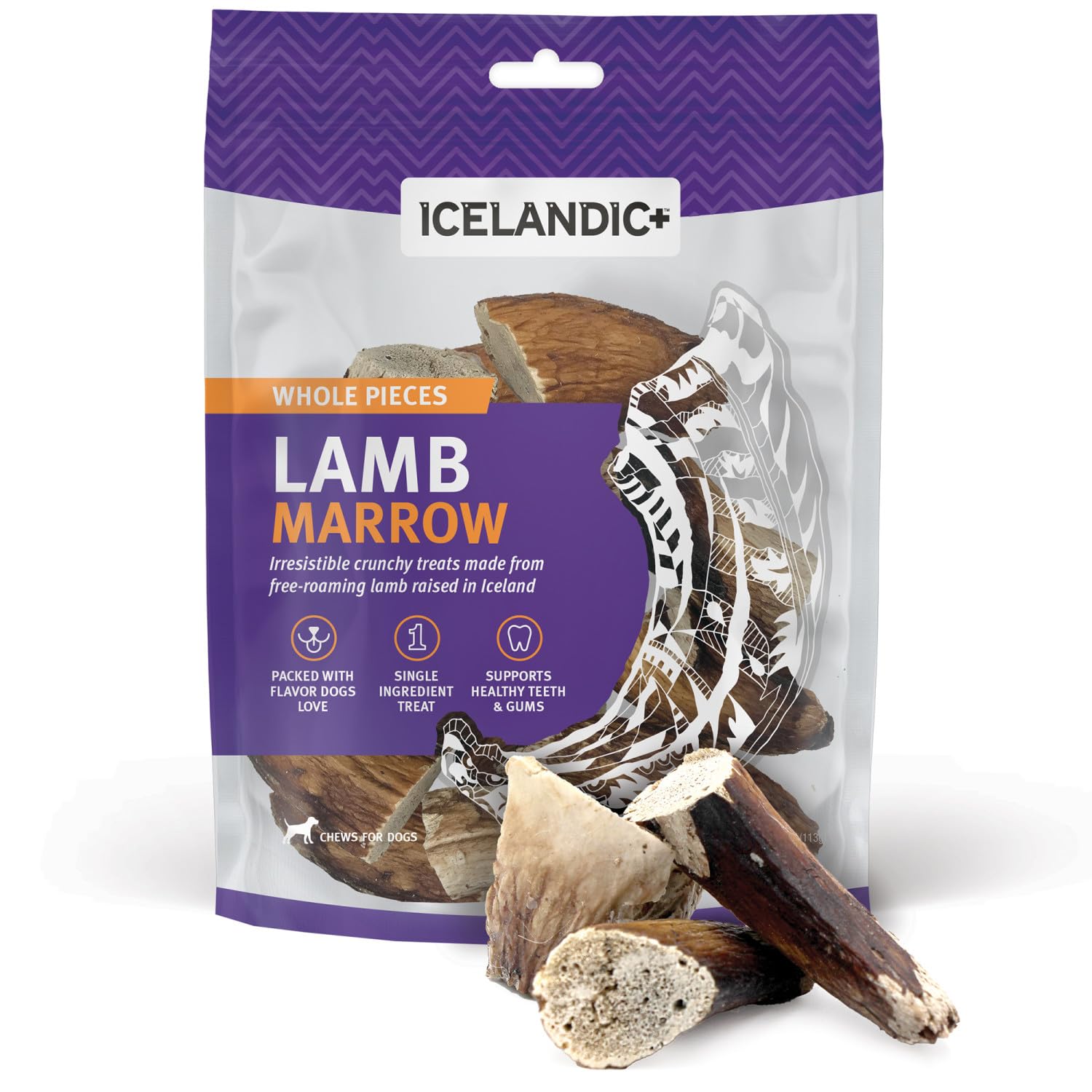 Icelandic moelle-d-agneau pièce entière 4oz, friable et naturelle