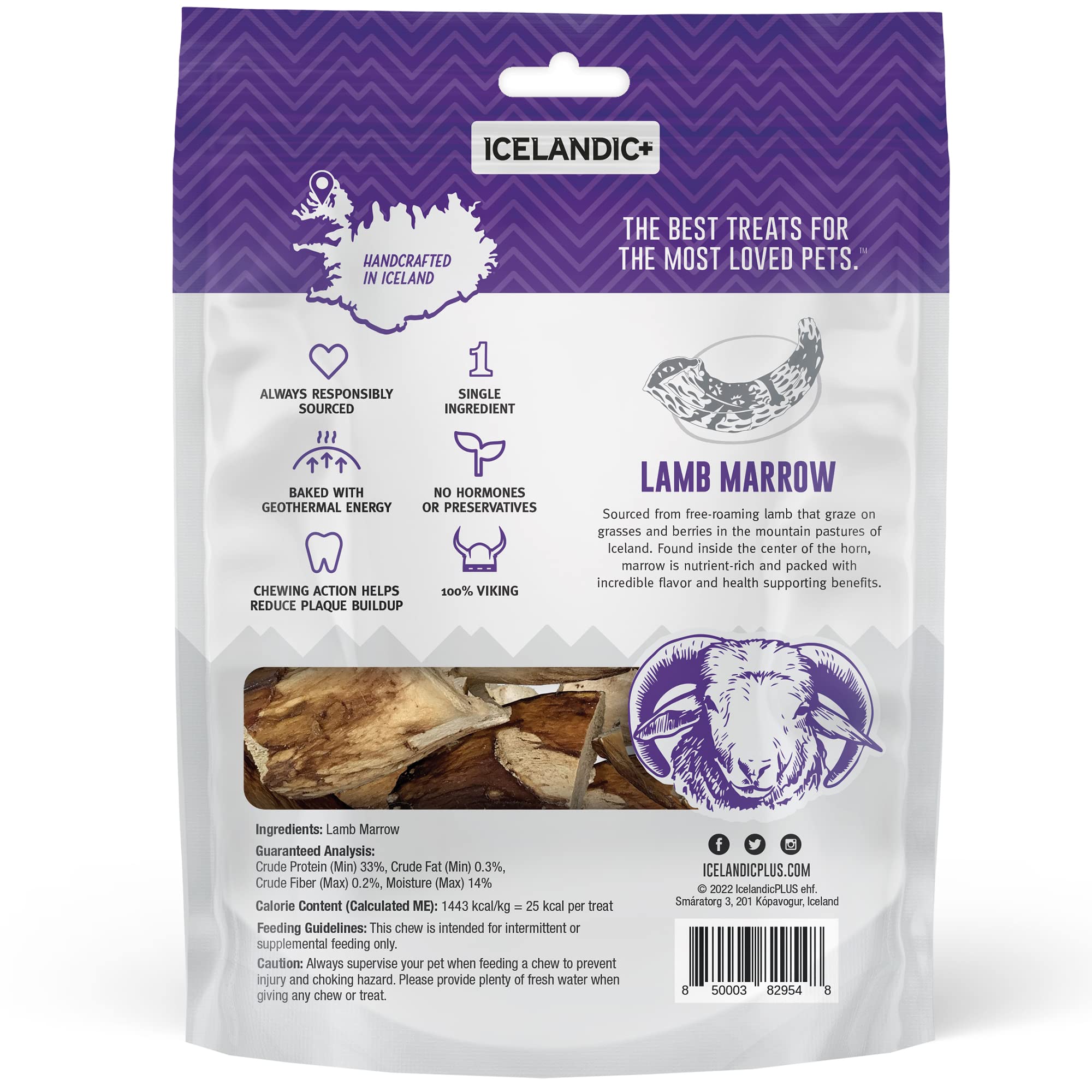 Icelandic moelle-d-agneau texture croquante idéale pour mâcher
