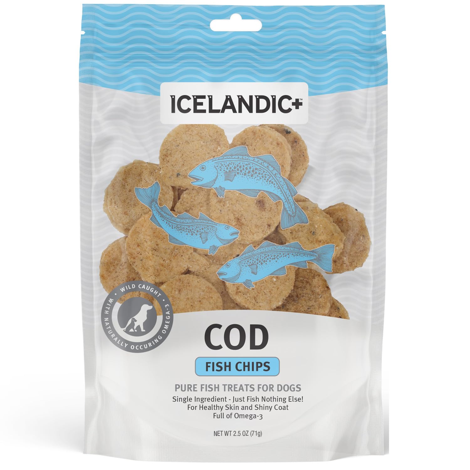Icelandic+ protéines de morue uniques, friandise naturelle pour chien.