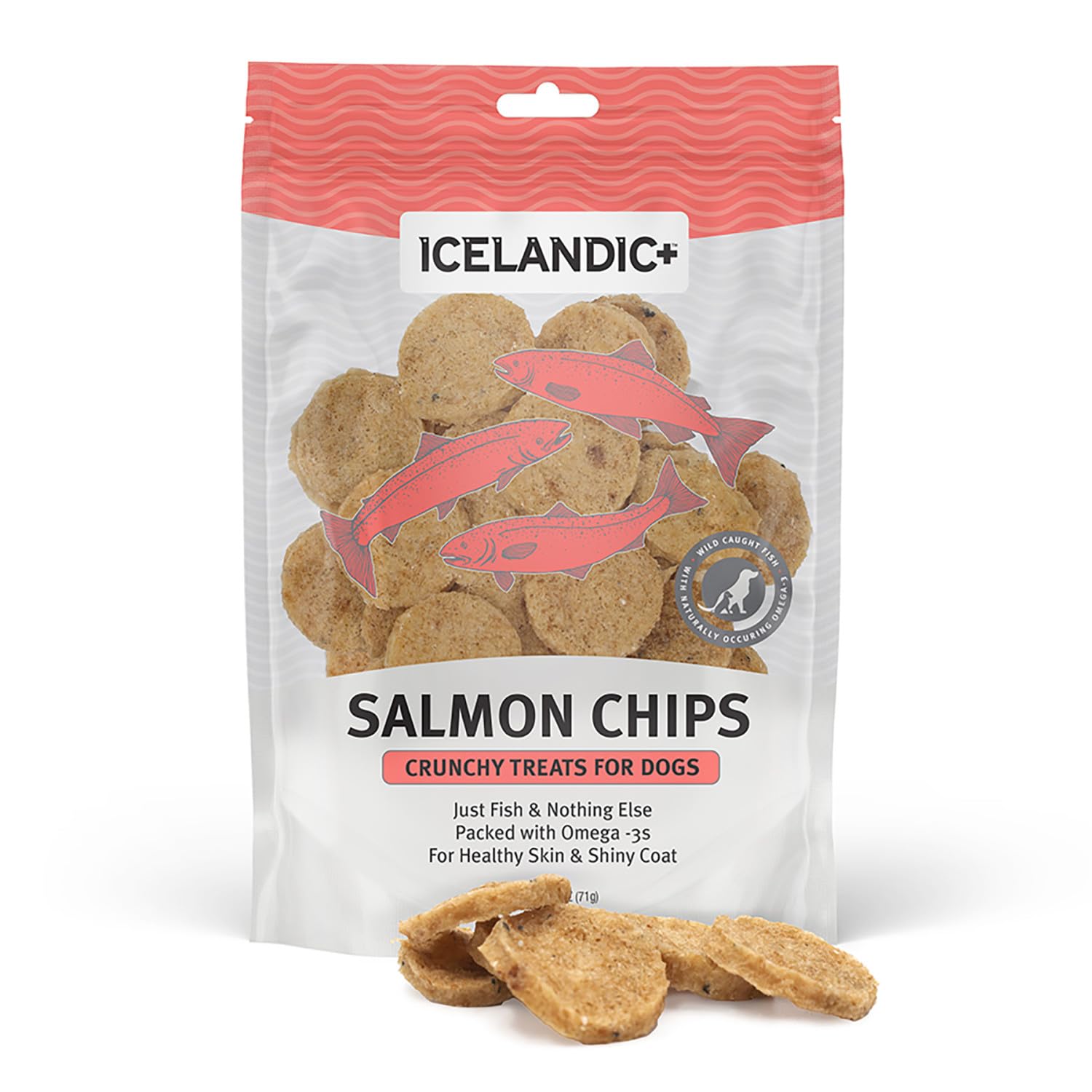 Icelandic+ Fish Chips sans céréales, idéal pour digestion sensible.