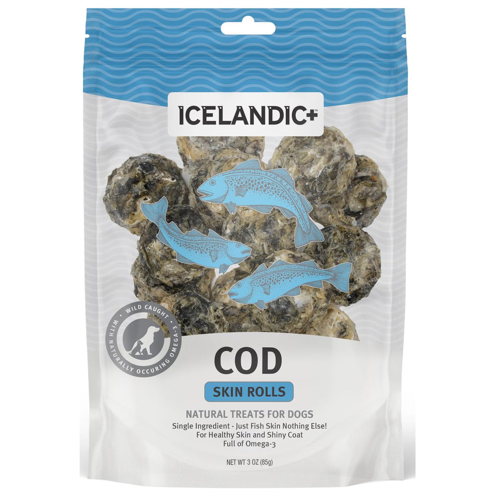 Icelandic+ friandise peau cod, facile à doser lors des sessions d'entrainement.