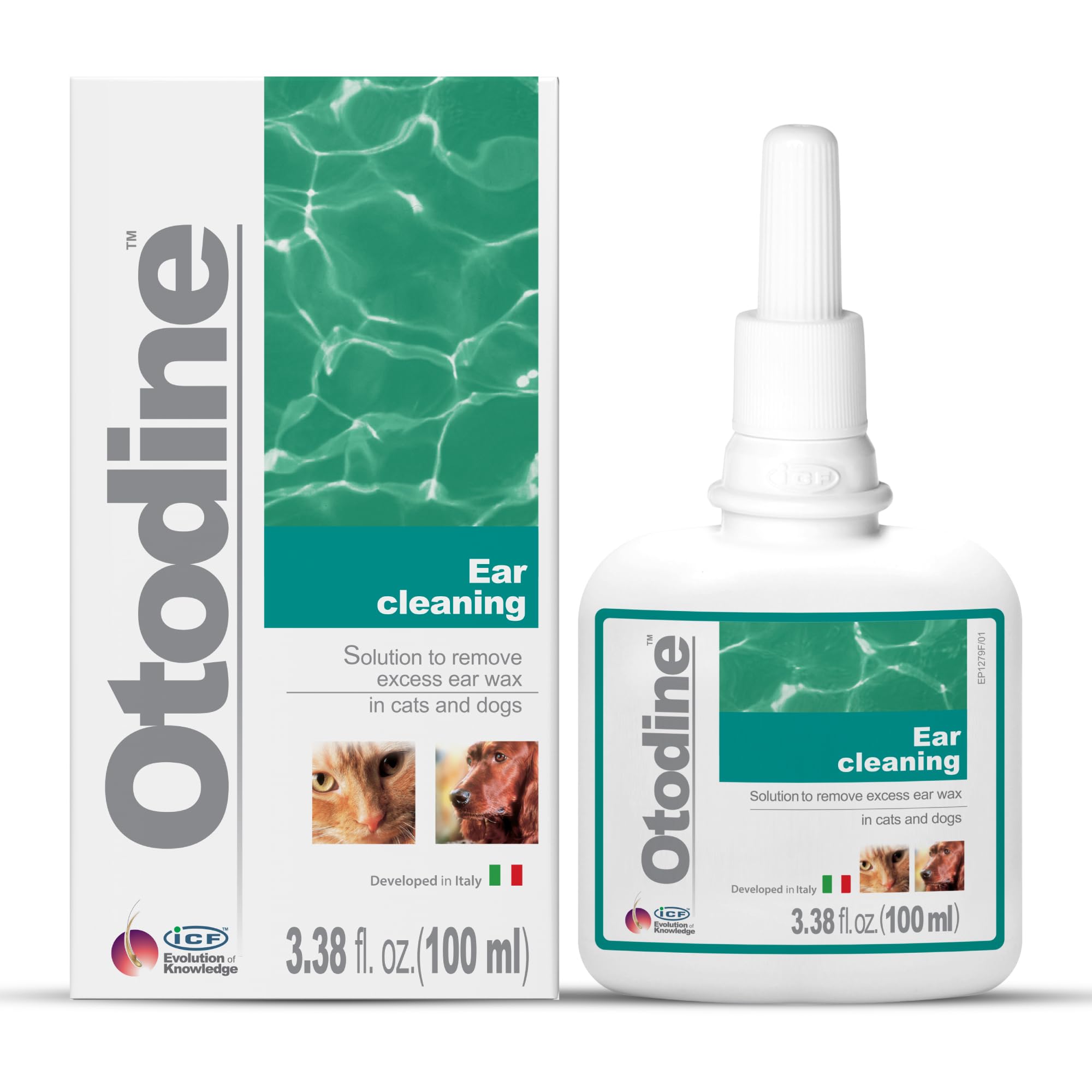 ICF Otodine: flacon 100ml pour nettoyage doux des oreilles des chiens et chats