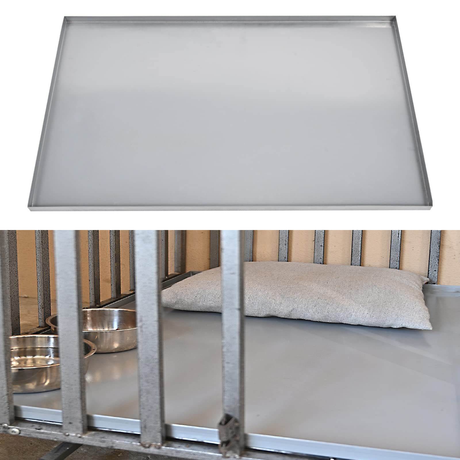 ICITYWALL bac-remplacement-chien galvanisé, durable et facile à nettoyer