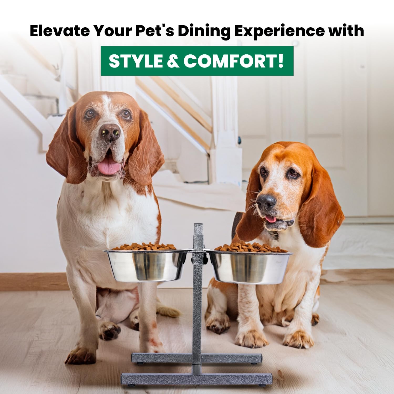 Iconic Pet: hauteur ajustable, s'adapte à la taille de l'animal.