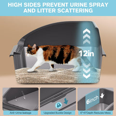 ICYAIR bac-litière durable en acier résistant à la rouille