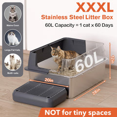 ICYAIR litière XXL murs hauts, anti fuite pour un sol propre