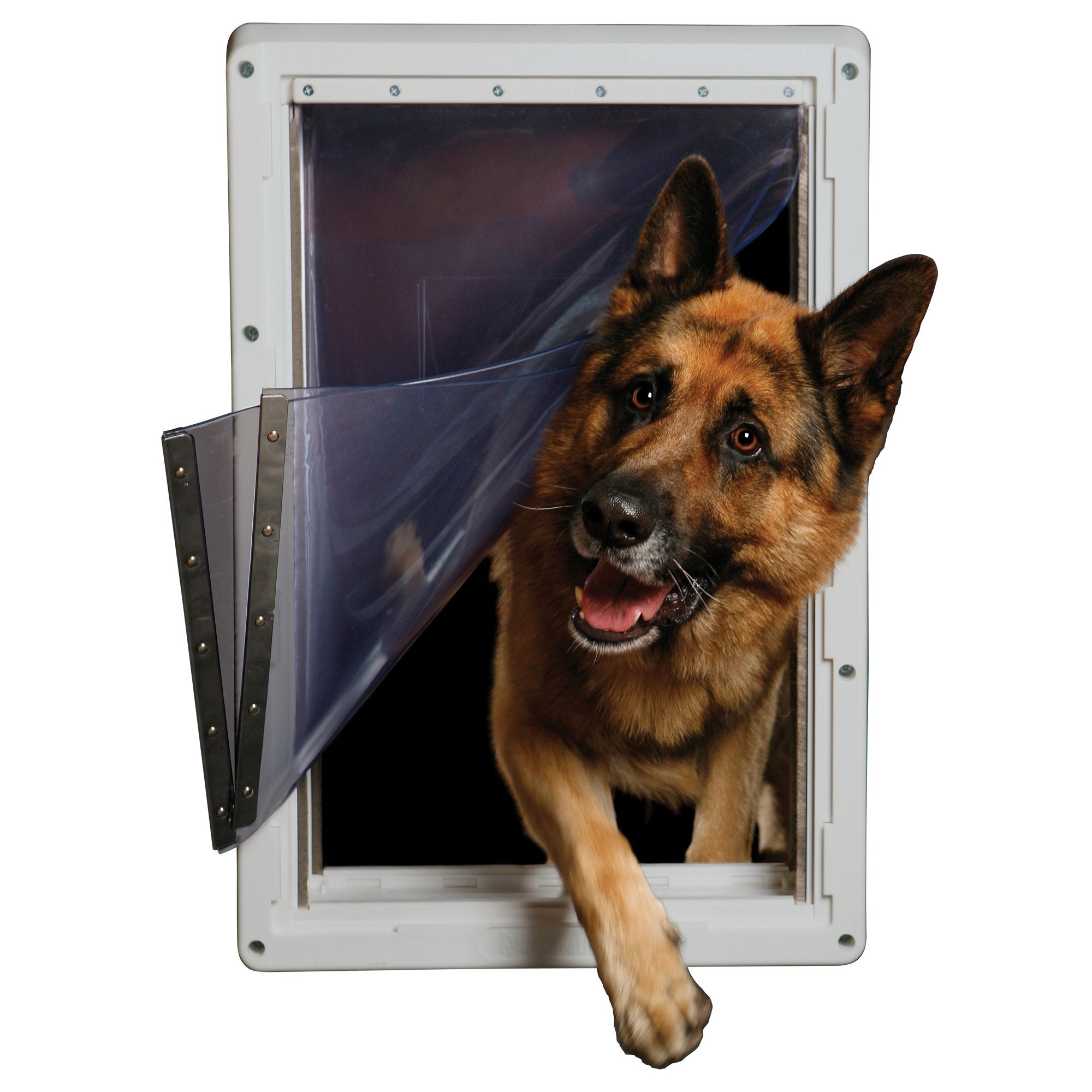 Porte Ideal Pet Products Ruff Weather: ouverture pratique 15 x 23,5 pouces pour un accès facile.
