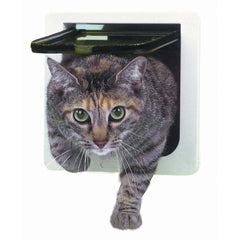 Ideal Pet Products porte-chat avec molette de verrouillage 4 positions pour contrôler l'accès.