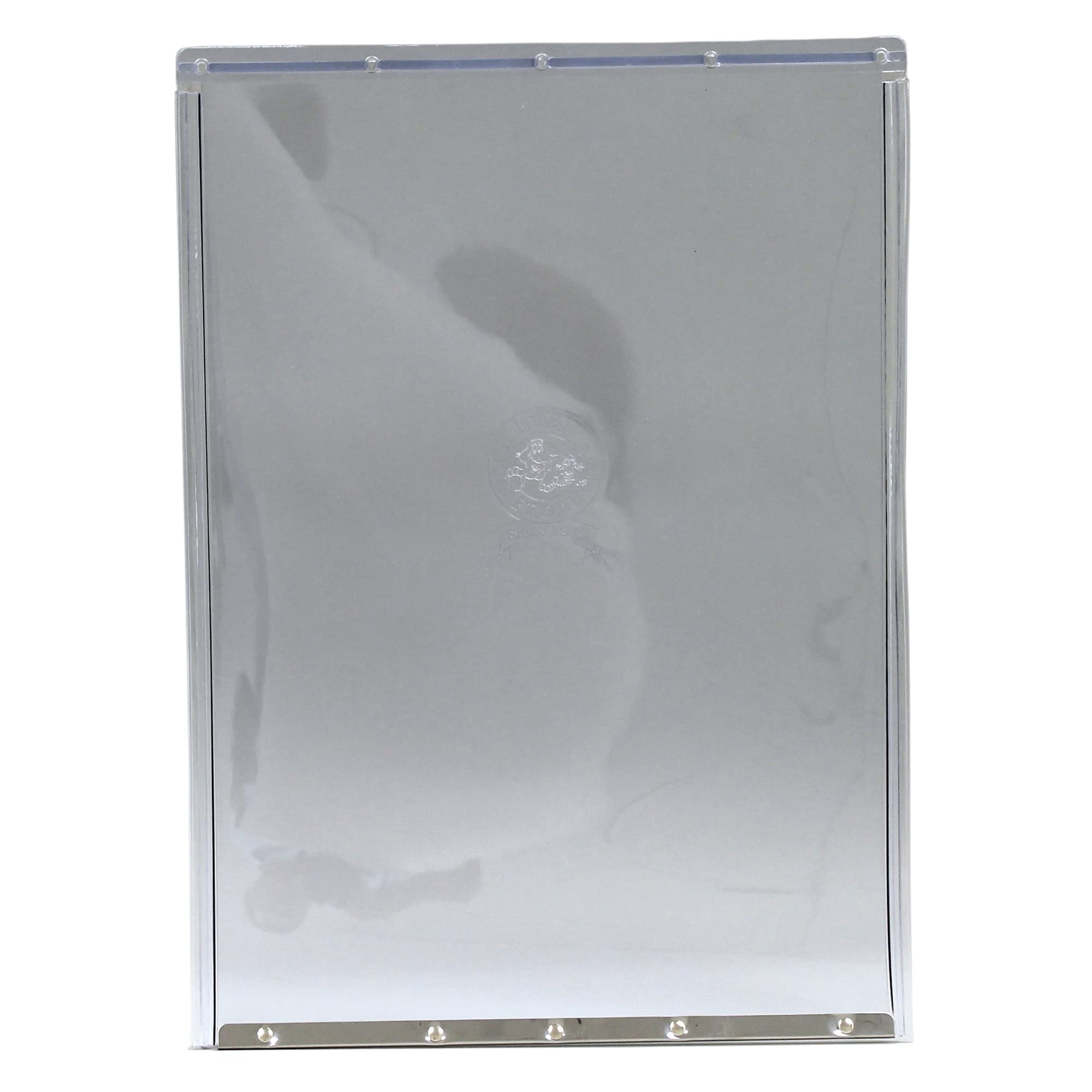 Rabat en vinyle transparent Ideal Pet Products, solution simple pour remplacer le volet d'une porte animale.